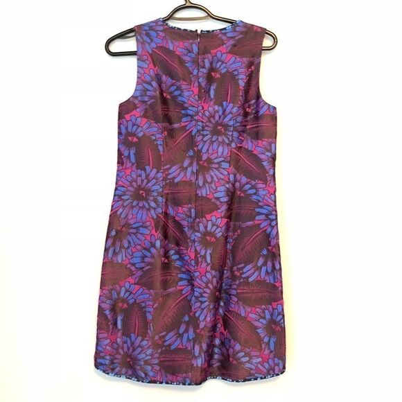 J. Crew Jacquard Midnight Flower Print Dress 00 - Picture 2 of 3